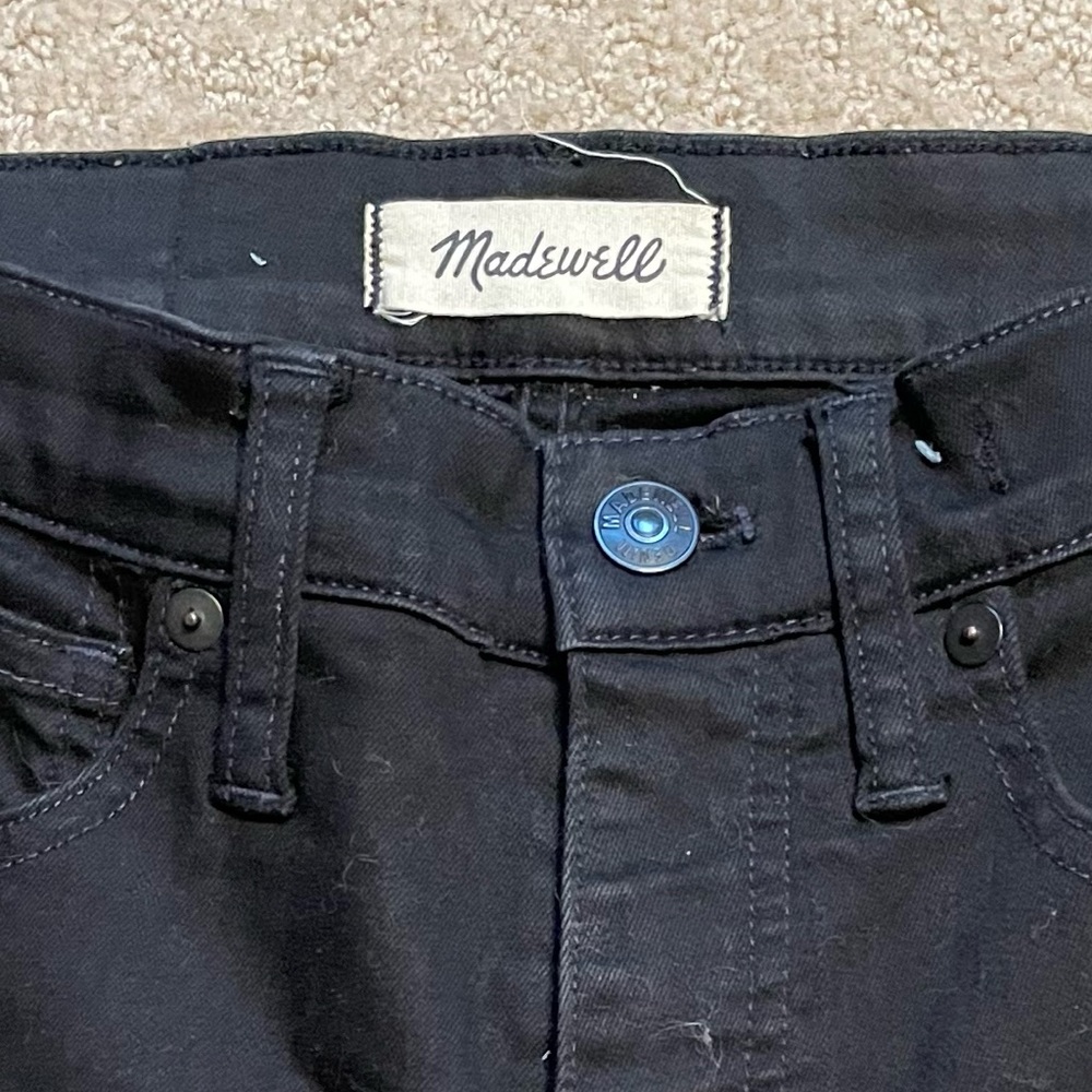 Madewell 9” High Riser Skinny Skinny cotton blend- black 24